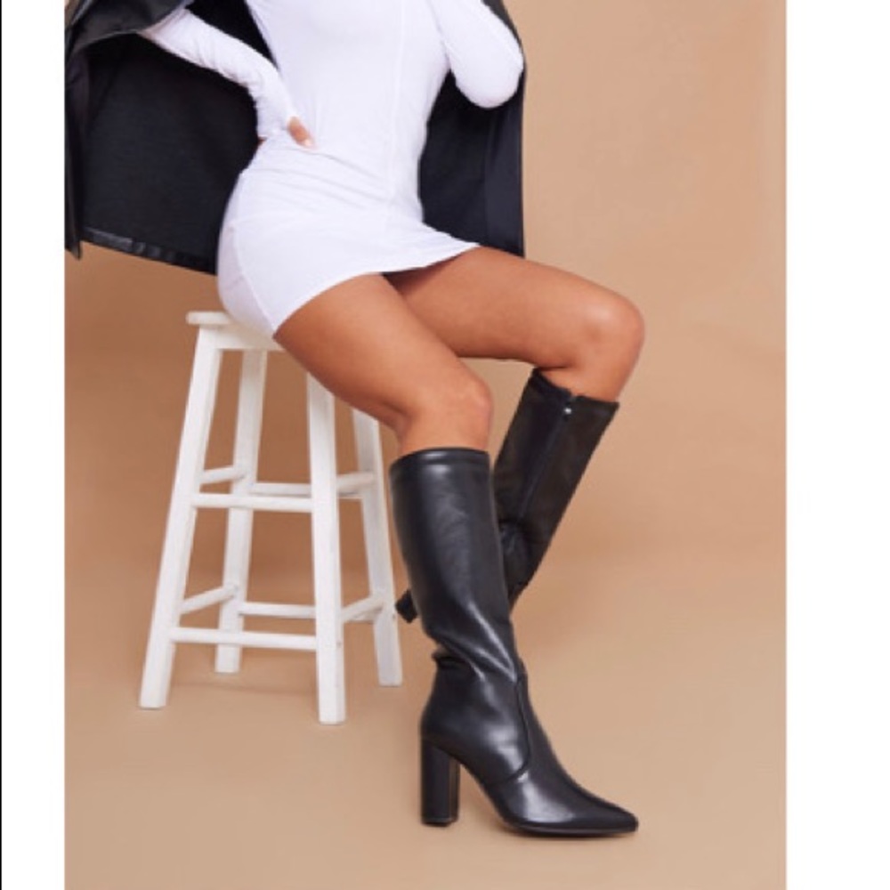 Black knee high boots